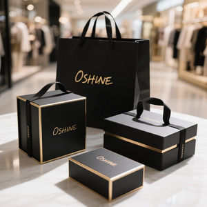 Boîte personnalisée Oshine avec couvercle et base, doublure en éponge pour chaussettes - Recyclable, service de conception gratuit, OEM/ODM pris en charge, pelliculage mat - Product Image 2