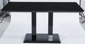 Minimalist White MDF Solid Wood <strong>Dining</strong> <strong>Table</strong> <strong>Dining</strong> <strong>Table</strong> Contemporary Industrial 4-8 Seater Dinner <strong>Table</strong> - Product Image 2