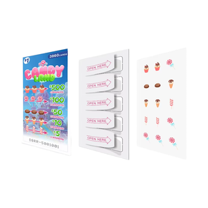 Venda Quente Cartão Raspadinha Personalizado Cartão de Sorteio Cartão de Loteria Raspadinha - Product Image 3