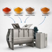 Mélangeur à ruban en acier inoxydable, mélangeur horizontal pour poudre, machine pour mélanger la farine, l'amidon, le lait en poudre, le sucre, le sel