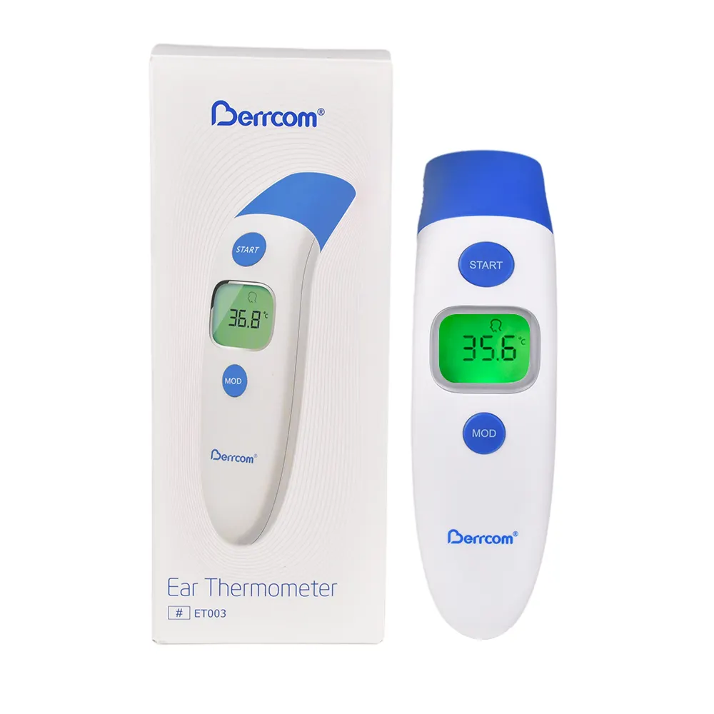 Thermomètre frontal numérique laser à infrarouge, appareil de mesure clinique pour bébé approuvé CE, couverture de la sonde