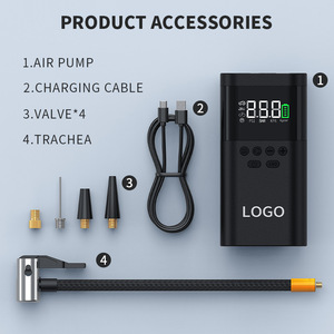 เครื่องสูบลมยางรถยนต์ไร้สายแบบพกพา 12V พร้อมหน้าจอ LED ในตัว แบตสำรองฉุกเฉินอเนกประสงค์ - Product Image 2