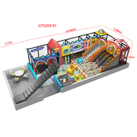 Area Bermain Dalam Ruangan Vabibo, Kolam Bola, Perosotan Bergelombang, Trampolin, Area Makan Anak, Tema Putri/Fantasi, Desain Khusus