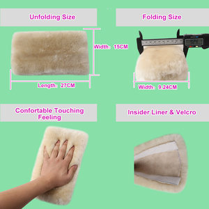 Fluffy Fuzzy Original Schaffell Hals Schulter kissen, Autos itz Sicherheits gurt Abdeckung Pad - Product Image 3