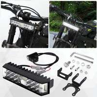 Projecteur LED super lumineux 20W, carré, étanche, avec interrupteur, universel pour moto/vélo/VTT