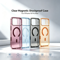 GSCASE Coque rigide en PC anti-jaunissement 2,5 mm pour iPhone 18 Pro Max 17, bleu glace cerise, nouvelle coque magnétique avec protection de l'appareil photo