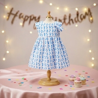 Robe bleue miniature mignonne pour poupée, vêtements de boutique pour bébé, pas cher, 18 pouces
