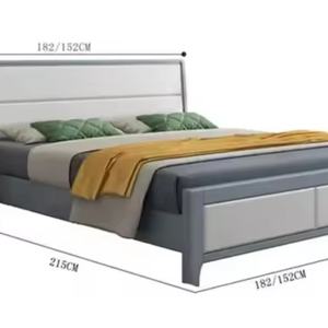 Lit de rangement moderne en bois massif de haute qualité, tailles Queen et King, mobilier de chambre à coucher, vente en gros directe usine - Product Image 6