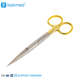 Tijeras de Sutura de Precisión Recubiertas de Titanio de Acero Inoxidable de Primera Calidad, Instrumentos Quirúrgicos Microoculares, Herramienta Médica ISO13485 - Product Image 2