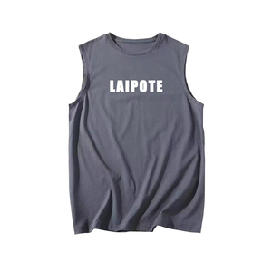 Custom Men's Gym <b>Tank</b> <b>Top</b> Breathable Spandex/Cotton Discharge Printed Sporty <b>Workout</b> Fit Summer Muscle Singlet Hip Hop Style - Product Image 1