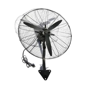 Wide-angle Air Supply Electric Exhaust Air Cooling Powerful Ceiling Fan Metal Wall-mounted Industrial Fans Black Carton Plastic