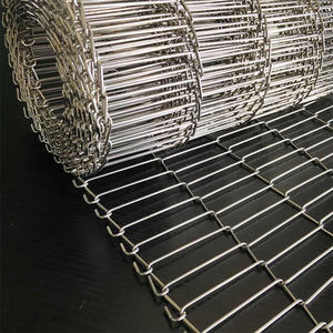 2025 en popüler hafif paslanmaz çelik tel Mesh merdiven düz esnek konveyör bant - Product Image 6