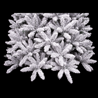 Sapin de Noël floqué UMIND sur mesure, en PVC blanc givré, avec support métallique, pour décoration intérieure des fêtes