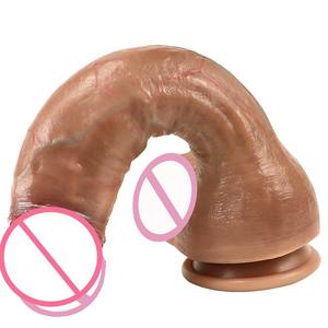 Realistischer Dildo Weiches Silikon Großer Penis Dick <span class=keywords><strong>Vagina</strong></span> Spielzeug Erwachsene Produkte Weibliche <span class=keywords><strong>Masturbation</strong></span> Erotisches Sexspielzeug für Frauen Lesben - Product Image 1