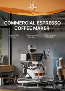 เครื่องชงกาแฟเอสเพรสโซ่ Stealng Cafetera <span class=keywords><strong>Express</strong></span> รุ่นเชิงพาณิชย์แบบอิตาลี พร้อมเครื่องบดในตัว - Product Image 4