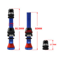 Katup Schrader Sepeda MUQZI 60mm 40mm Katup Ban Tubeless A/V CNC untuk Sepeda MTB dan Road Bike