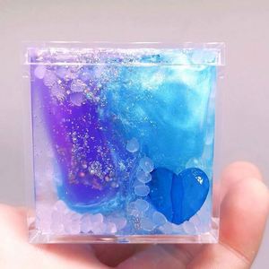 2025 Popular TOYSRUNNER SC370 Cloud Cube DIY Toys Colorful Galaxy Lab Square Crystal <b>Slime</b> Clay Plastic for Ages 2-14 - Product Image 5