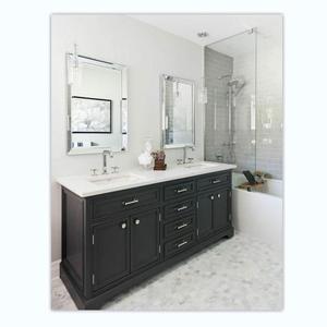 Meubles de salle de bain modernes et contemporains en PVC avec miroir de coiffeuse à LED, lavabo, solution de rangement de haute qualité, nouveau style populaire - Product Image 6