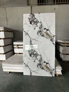 壁パネル4x8防水PVCギルト白い大理石の壁パネル代替UV大理石シート - Product Image 5