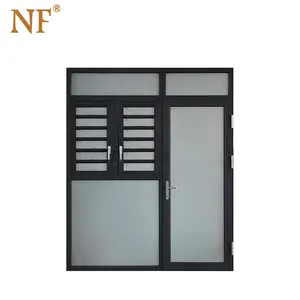 Aluminum glass jalousie storm classic doors