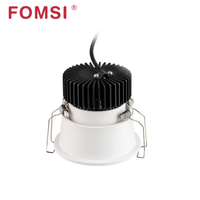 FOMSl 7W-35W LED encastré Downlight Anti-éblouissement rond en aluminium COB projecteurs dissimulé plafonnier pour éclairage intérieur