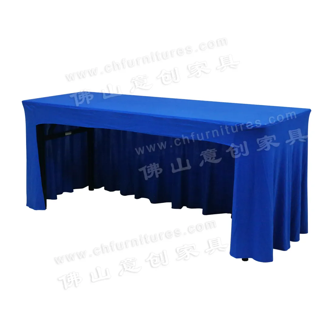 Customized Conference Room Office Desk Exhibition Activities Rectangular Spandex Flexible Elastics Table Skirt Table Cover