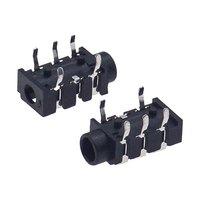 Connecteur audio 3,5 mm à 3 pôles stéréo PJ-313, prise verticale à 5 broches pour une transmission de signal stéréo complète