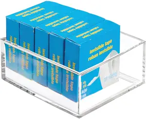 Organizador de cajones de plástico acrílico transparente de plexiglás, contenedor de almacenamiento para cosméticos, venta al por mayor