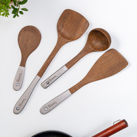 Cuillères et louches de cuisine en bois en gros, écologiques, faites à la main, en bois de hêtre, ustensiles en bois pour la cuisson