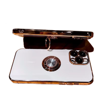Étui de téléphone protecteur en TPU électro-plaqué rotatif à 360 degrés magnétique de luxe pour 15 Pro Max & 17 Pro Max