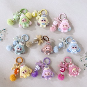 Cartoon PVC Plastic Colorful Cute Bag Hanging Decor Toys Small Hanging Accessories Keychain with Blind Bag