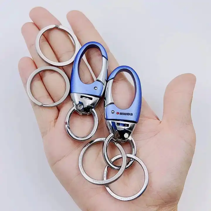 Techpro Hook Locking Silver Metal key ring Key chain Men Women for gift  Keyring : Amazon.in: Fashion