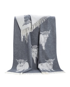 Manta de lujo para <span class=keywords><strong>cama</strong></span> y sofá de lana 100%, decoración para hotel y hogar <span class=keywords><strong>con</strong></span> flecos, personajes elegantes a cuadros - Product Image 6