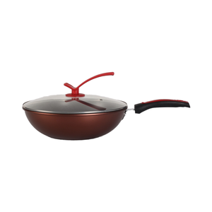 <span class=keywords><strong>Wok</strong></span> Antiadherente de 32 cm para Inducción con Tapa de Vidrio Resistente, Sartén Profunda de Cobre para Saltear, Calentamiento Rápido, Utensilio de Cocina Universal - Product Image 2