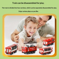Blocs de construction en plastique, modèle de train à grande vitesse, train urbain, micro-particules, jouet éducatif à assembler pour enfants, export