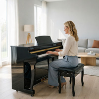 Piano numérique portable populaire à 88 touches lestées, instrument de musique électronique, avec étui et 3 pédales, modèle avancé