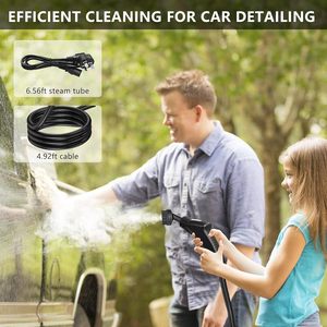 <span class=keywords><strong>Nettoyeur</strong></span> <span class=keywords><strong>vapeur</strong></span> électrique portatif 2500W sous pression avec 3 têtes de brosse en acier inoxydable pour le nettoyage de la maison, de la voiture, des meubles, de la salle de bain et des murs - Product Image 3