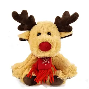 10英寸圣诞精灵驯鹿毛绒毛绒动物玩具节日玩具婴儿圣诞礼物