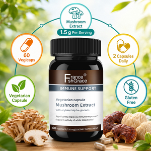 Fabricante de Suplementos de Extracto de Hongos Nutracéuticos para Apoyar la Salud Inmunológica, 60 Cápsulas de Extracto de Hongos - Product Image 3