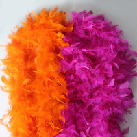 Boa en plumes de dinde premium Chandelle 80g épais, 2 yards, pour spectacle scénique et décoration de fêtes