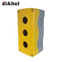 Boîtier d'arrêt d'urgence surélevé ignifuge V0 étanche IP66 22mm 3 trous en ABS pour interrupteur à bouton-poussoir, modèle SHX3-Y
