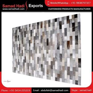 Pelo de diseñador de alta calidad en alfombra de oración de cuero de vaca y alfombra y alfombras bordadas para la venta - Product Image 5