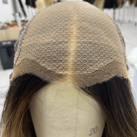 Pelucas Largas Sin Pegamento de Calidad 12A, Cabello Virgen Kosher, Cutícula Alineada, Raíz Plana, Balayage Marrón, Nudos Pequeños Individuales, con Forro, de Cabello Natural