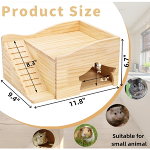 Maisonnette <span class=keywords><strong>en</strong></span> <span class=keywords><strong>bois</strong></span> avec escalier et fenêtre pour petits animaux – Habitat et abri - Product Image 2