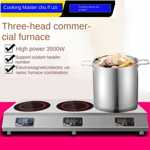 Commercial Use Cooking Stove Electric Induction <b>Cooker</b> Wide Steel Restaurant Kitchen 3500w Fast Flat 220V 3 Three burner Factory - Product Image 5