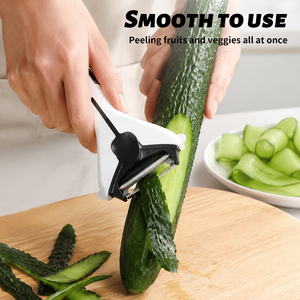 Éplucheur-râpeur triangulaire manuel multifonction 3-en-1 en acier inoxydable robuste pour légumes, vente en gros - Product Image 5