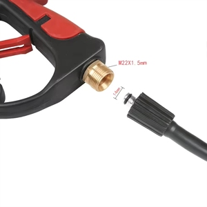 Nueva Pistola de Agua Eléctrica de Alta Presión 4000PSI con Boquilla de Latón de Acoplamiento Rápido para Limpieza de Autos, Bicicletas, Jardines y Hogar - Product Image 5