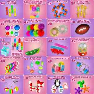 Calendrier de l'Avent 2021 à remplir soi-même avec plateau en plastique, 24 boîtes de jouets anti-stress, idéal pour Noël, meilleur prix - Product Image 3