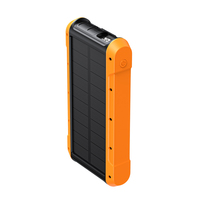 POWER Bank tenaga surya 20000 mAh, bank daya nirkabel dengan LCD senter untuk semua ponsel IOS Android