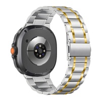 Bracelet compatible Watch8 - Bracelet à cinq maillons intégré en acier de style professionnel, disponible en tailles 20/22 mm, en acier et en acier inoxydable.